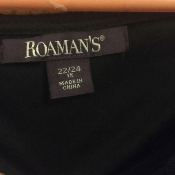 ROMANS black long sleeves lace blouse 1x(22/24)A-14 - Picture 2 of 5